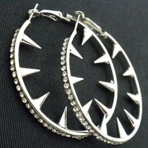 Awesome Hoops 2.5 Inches Crystal Earrings